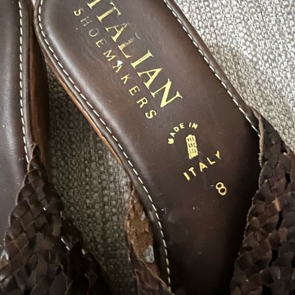 Italian Shoemakers size 8 made in Italy woven wedges - Picture 3 of 7